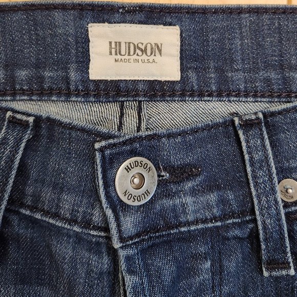 👖 HUDSON Byron Denim 👩🏻🧑 Unisex Jeans Five Straight Buttons Jeans sz 29 - Picture 4 of 16